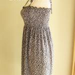 Smocked Tube Dress With Straps - Leopard Print