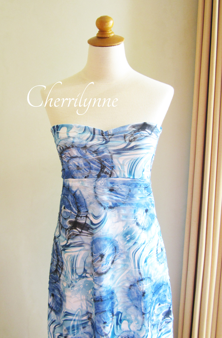 Strapless Tube Dress Made Of Unique Jersey Fabric